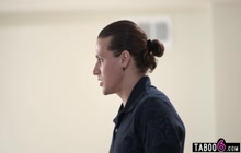 Neglected pregnant MILF Jennifer White got help from handsome young guy